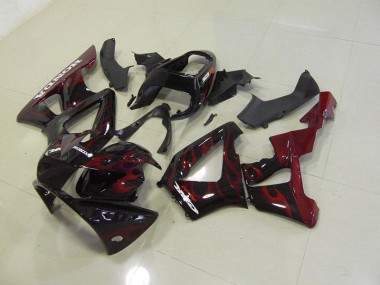 00-01 Black Red Flame CBR900RR 929 Motorcycle Fairings