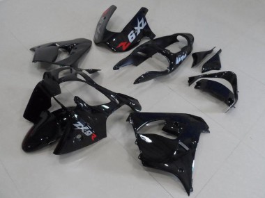 00-01 Black with Grey Decals ZX9R Motorcycle Fairings