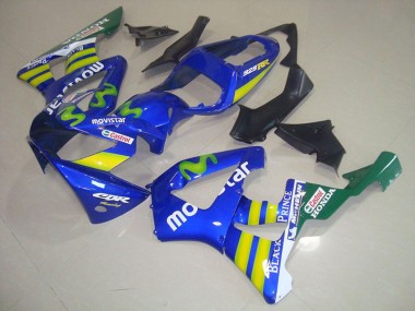 00-01 Blue Movistar Castrol CBR900RR 929 Motorcycle Fairings