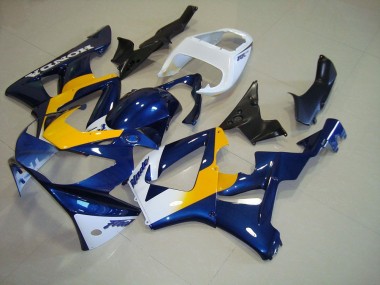 00-01 Dark Blue Yellow White CBR900RR 929 Motorcycle Fairings