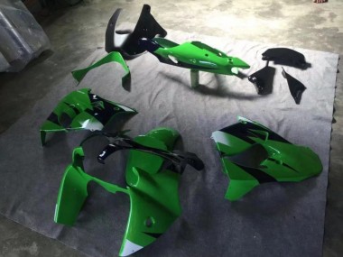 00-01 Green Matte Black Ink Blue ZX9R Motorcycle Fairings