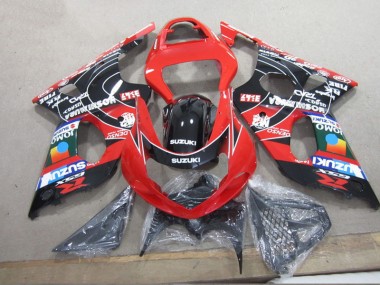 00-02 Red Black Denso GSXR 1000 Motorcycle Fairings