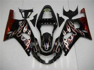 01-03 Black GSXR 600/750 Motorcycle Fairing Kits & Plastic