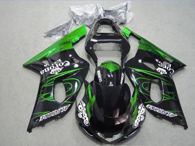 01-03 Black Green Corona Extra GSXR 600 Motorcycle Fairings