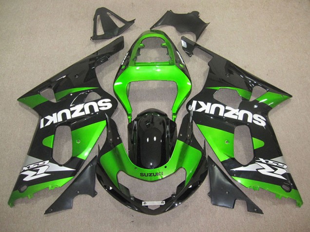 01-03 Black Green GSXR 600 Motorcycle Fairings