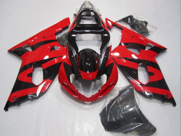 01-03 Black Red GSXR 600 Motorcycle Fairings