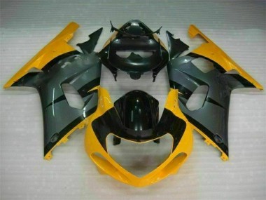 01-03 Black Yellow GSXR 600/750 Motorcycle Fairings