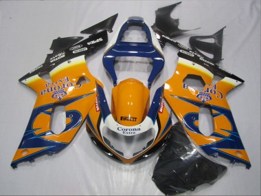 01-03 Blue Orange Corona Extra GSXR 600 Motorcycle Fairings