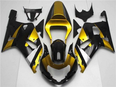 01-03 Gold Black GSXR 600/750 Motorcycle Fairings