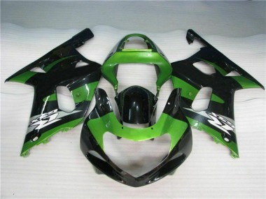 01-03 Green Black GSXR 600/750 Motorcycle Fairings