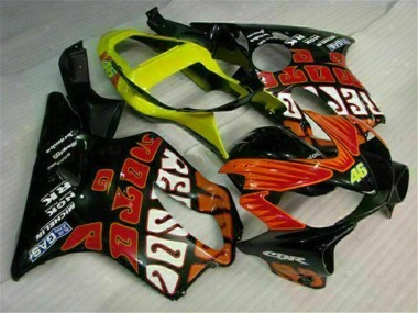 01-03 Orange Black CBR600 F4i Motorcycle Fairing