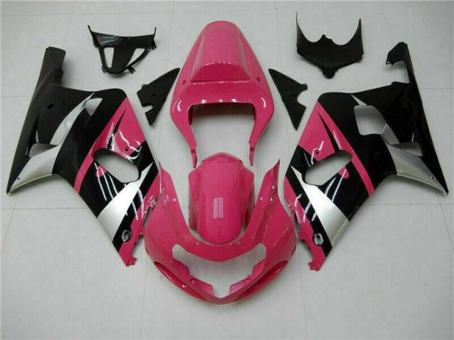 01-03 Pink Black GSXR 600/750 Motorcycle Fairings