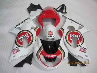 01-03 Red White Lucky Strike GSXR 600 Motorcycle Fairings