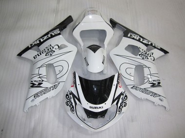 01-03 White Black Corona Extra GSXR 600 Motorcycle Fairings