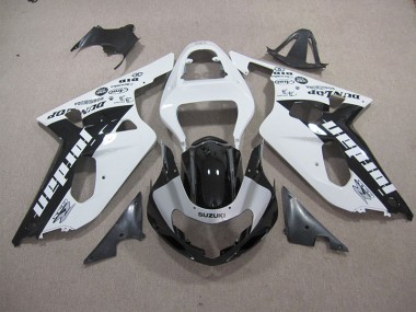 01-03 White Black GSXR 600 Motorcycle Fairings