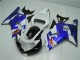 01-03 White Blue GSXR 600/750 Motorcycle Fairings