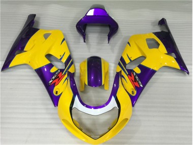 01-03 Yellow GSXR 600/750 Motorcycle Fairing