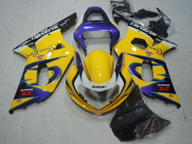 01-03 Yellow Purple GSXR 600 Motorcycle Fairings