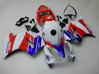 02-13 Blue White Red VFR800 Motorcycle Fairings