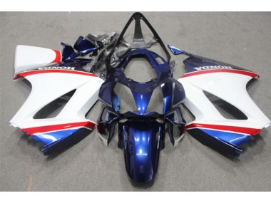 02-13 Blue White VFR800 Motorcycle Fairings