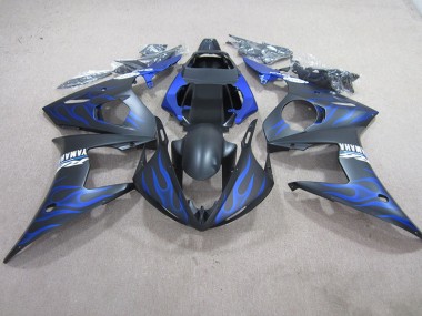 03-05 Black Blue Flame YZF R6 Motorcycle Fairings