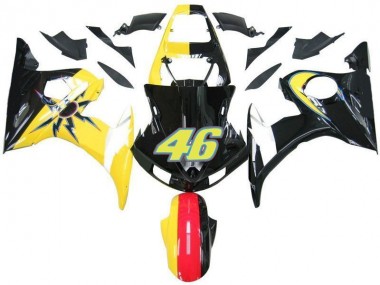 03-05 Black Yellow No. 46 YZF R6 Motorcycle Fairings