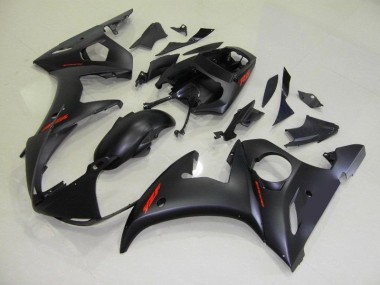 03-05 Matte Black Red Decals YZF R6 Motorcycle Fairings