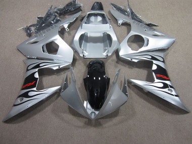 03-05 Silver Black Red Decal YZF R6 Motorcycle Fairings