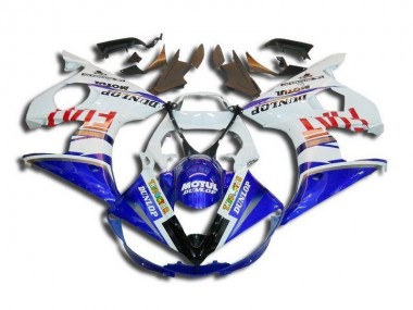 03-05 White Blue Fiat Motul Dunlop YZF R6 Motorcycle Fairings