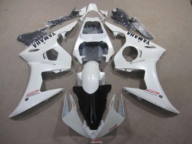 03-05 White with Black Decal YZF R6 Motorcycle Fairings