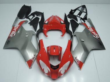 03-06 Silver and Red RSV1000 Motorcycle Fairings