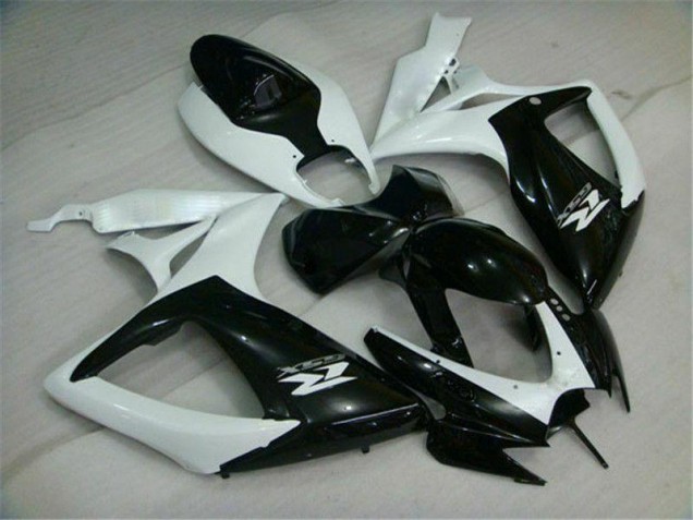 06-07 Black White GSXR 600/750 Motorcycle Fairings
