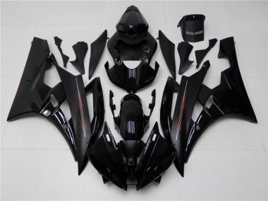 06-07 Glossy Matte Black YZF R6 Motorcycle Fairings