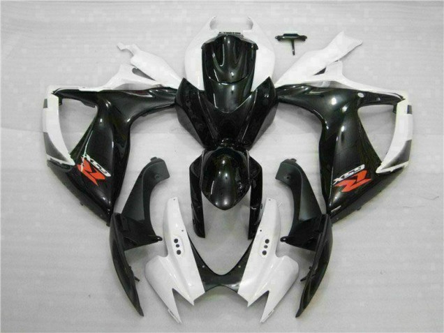 06-07 White Black GSXR 600/750 Motorcycle Fairings