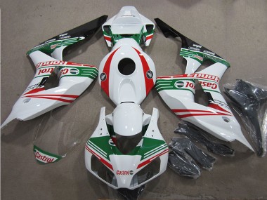 06-07 White Green Red Castrol CBR1000RR Motorcycle Fairings