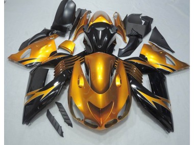 06-11 Black Gold ZX14R ZZR1400 Motorcycle Fairings