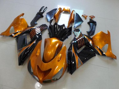 06-11 Brown and Black No Sticker ZX14R ZZR1400 Motorcycle Fairings