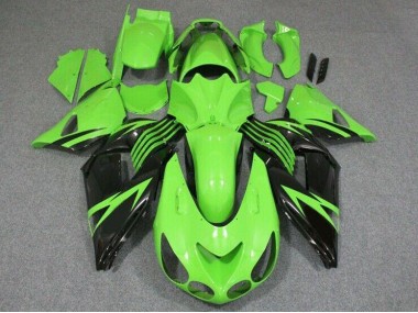 06-11 Green Black ZX14R ZZR1400 Motorcycle Fairings