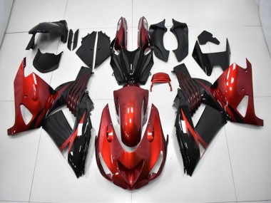 06-11 Red Black ZX14R ZZR1400 Motorcycle Fairings