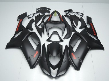 07-08 Matte Black with Red Sticker ZX6R Motorcycle Fairings