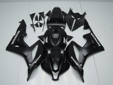 07-08 Matte Black with White Sticker CBR600RR Motorcycle Fairings