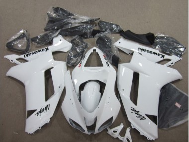 07-08 White ZX6R Motorcycle Fairings