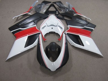 07-14 White Red Black Marvic Ducati 848 Motorcycle Fairings