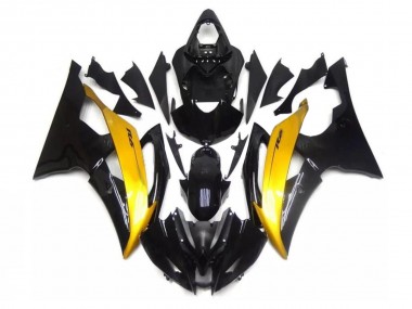 08-16 Black Gold YZF R6 Motorcycle Fairings