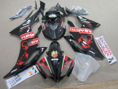 08-16 Black White Motul YZF R6 Motorcycle Fairings