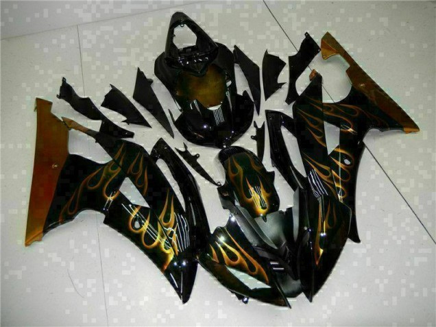 08-16 Black YZF R6 Motorcycle Fairing