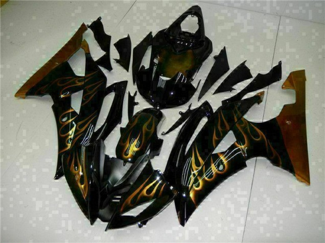 08-16 Black YZF R6 Motorcycle Fairing