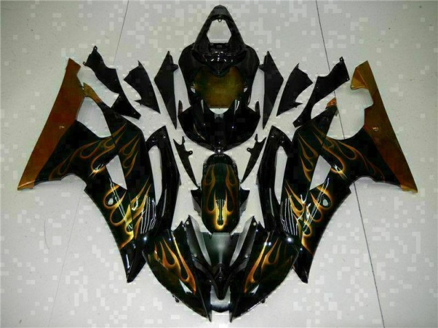 08-16 Black YZF R6 Motorcycle Fairing