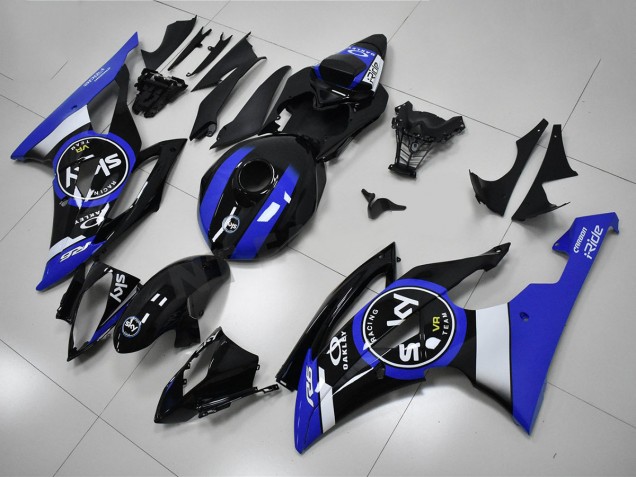 08-16 Blue Black YZF R6 Motorcycle Fairings