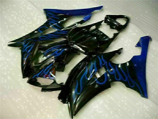 08-16 Blue Flame Black YZF R6 Motorcycle Fairings